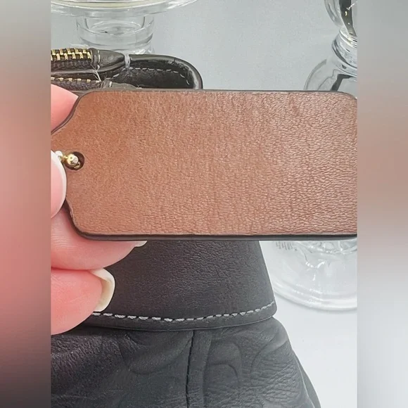 Coach Brooke Carryall Leather Tote Bag - Dark Grey - Picture 6 of 16